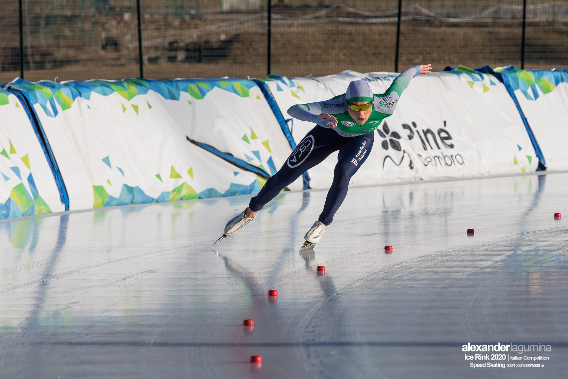 Linda Rossi Speed Skating Pattinaggio di Velocità Ice Rink Baselga di Pinè