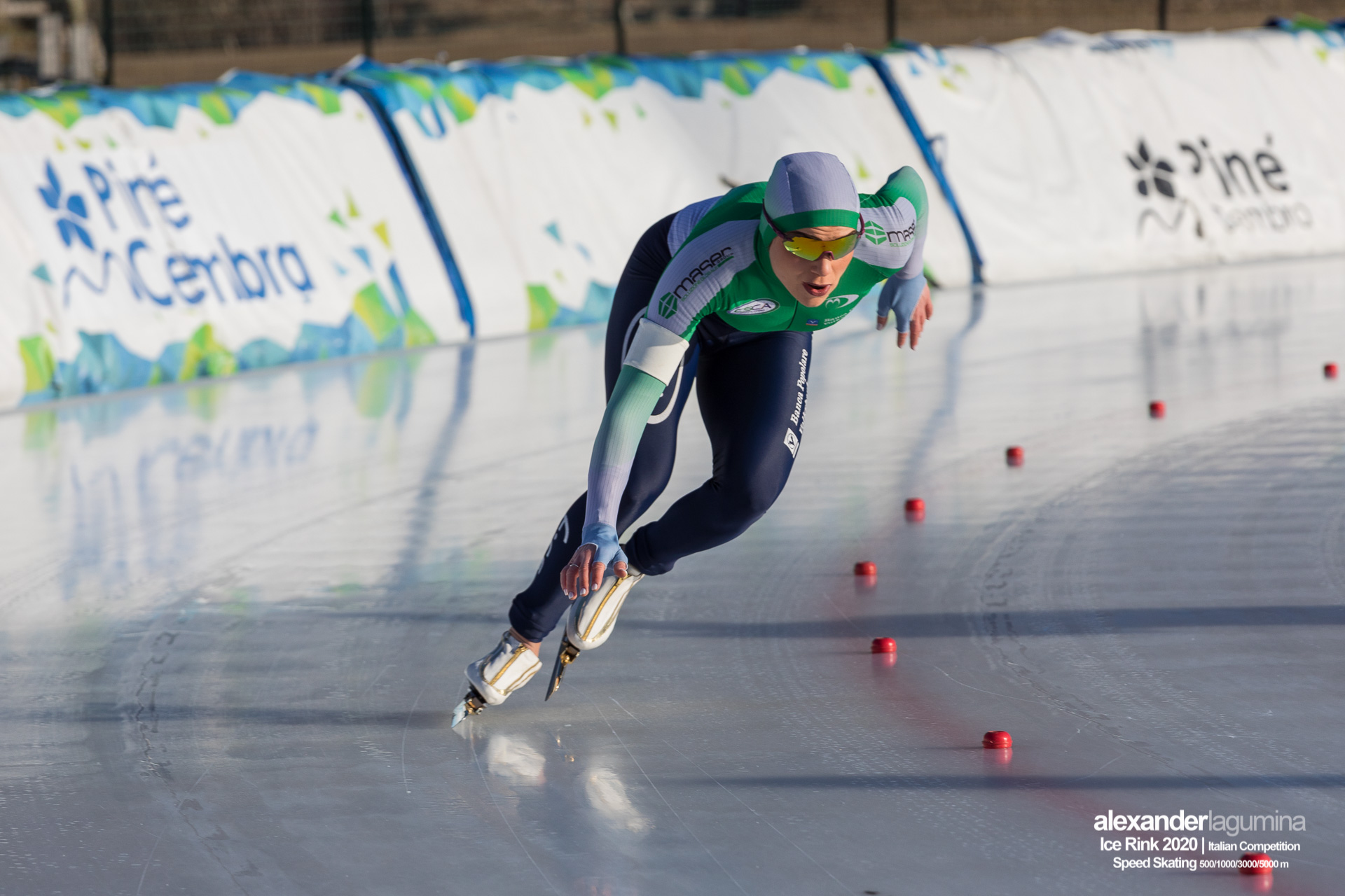 Linda Rossi Speed Skating Pattinaggio di Velocità Ice Rink Baselga di Pinè