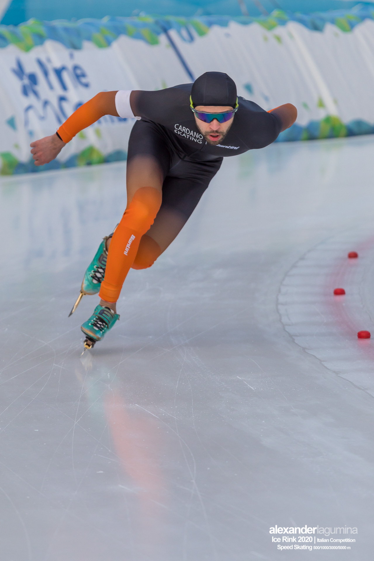 Marco De Flaviis Speed Skating Pattinaggio di Velocità Ice Rink Baselga di Pinè