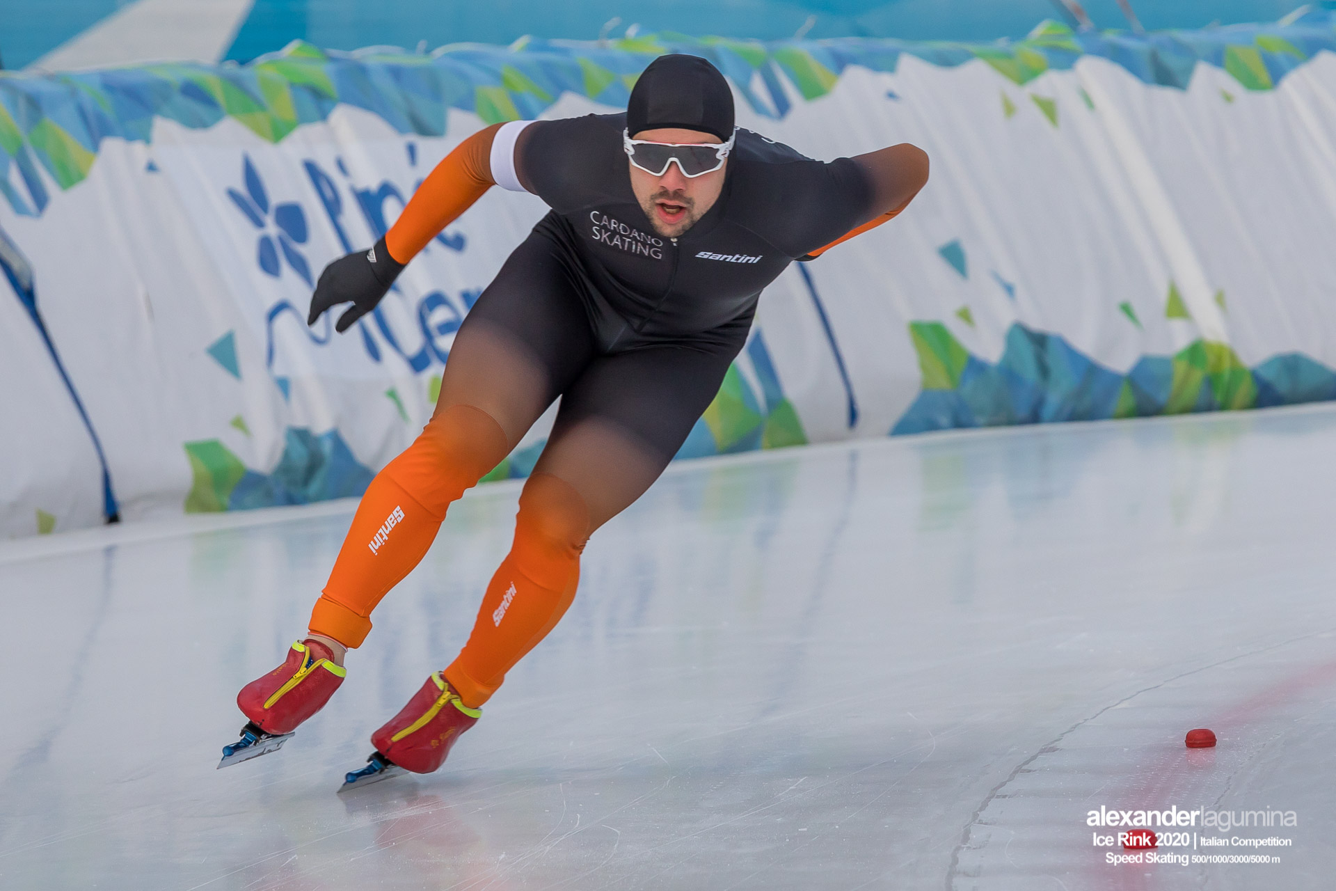 Marco De Flaviis Speed Skating Pattinaggio di Velocità Ice Rink Baselga di Pinè