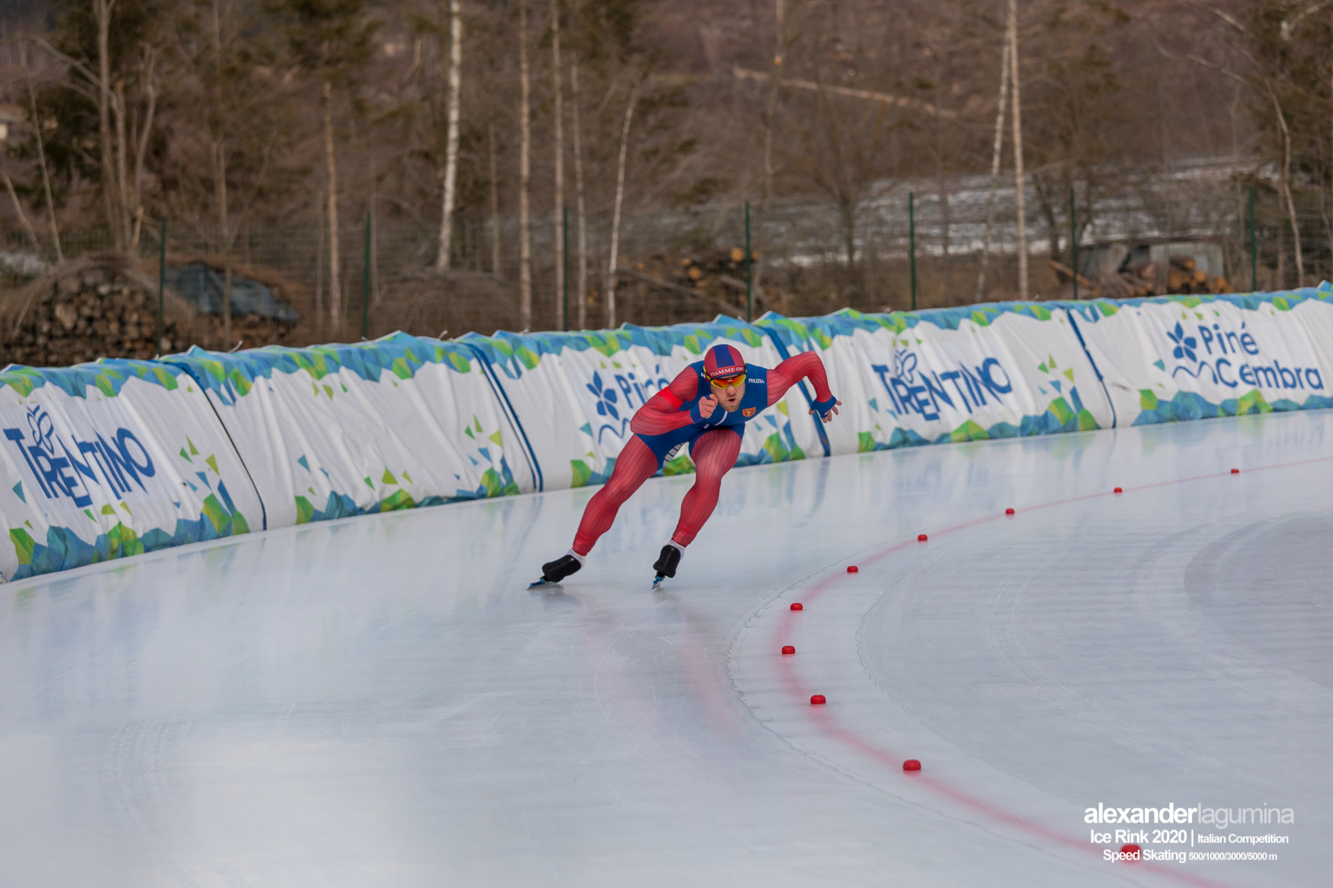 David Bosa Speed Skating Pattinaggio di Velocità Ice Rink Baselga di Pinè