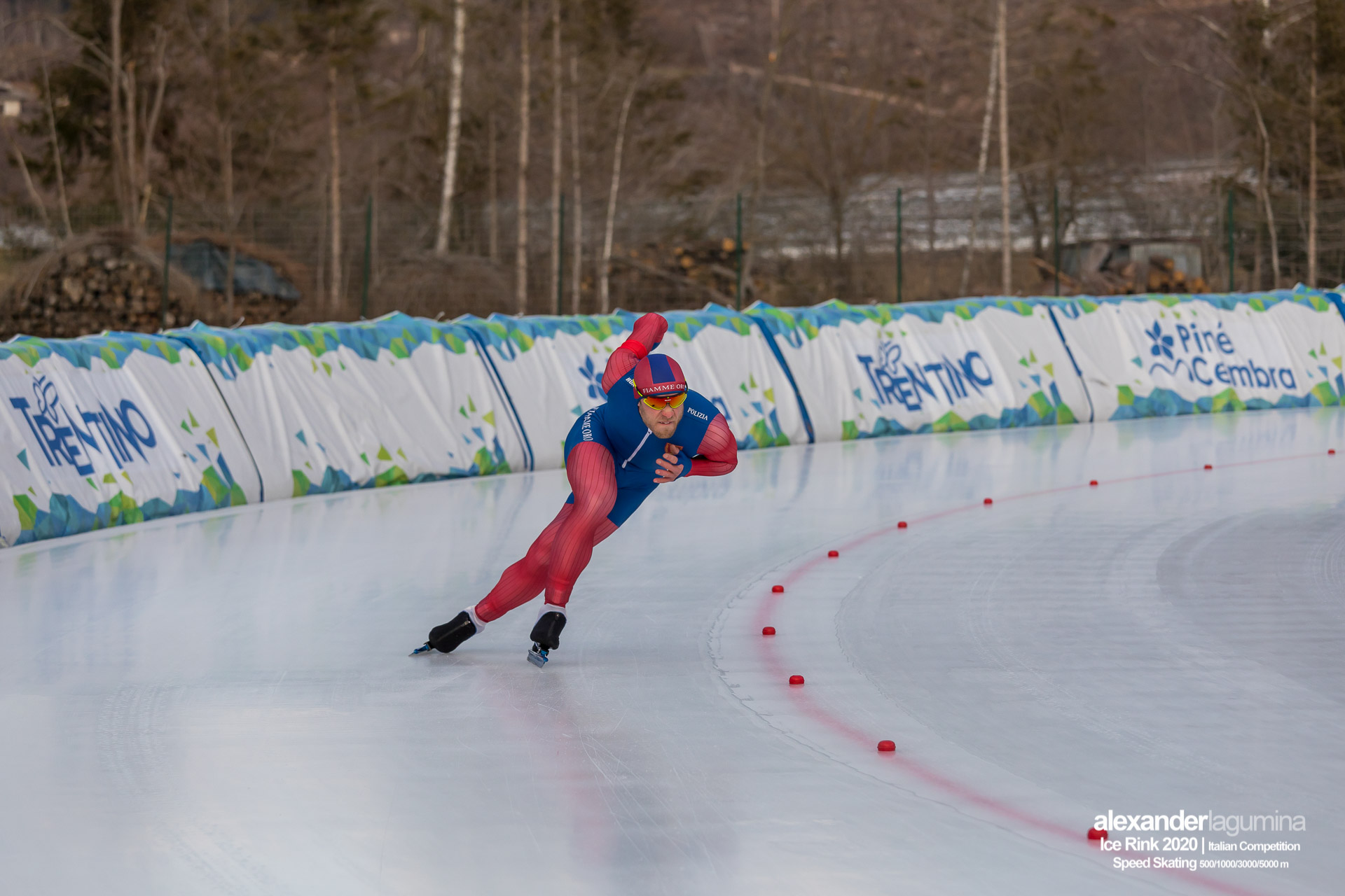 David Bosa Speed Skating Pattinaggio di Velocità Ice Rink Baselga di Pinè