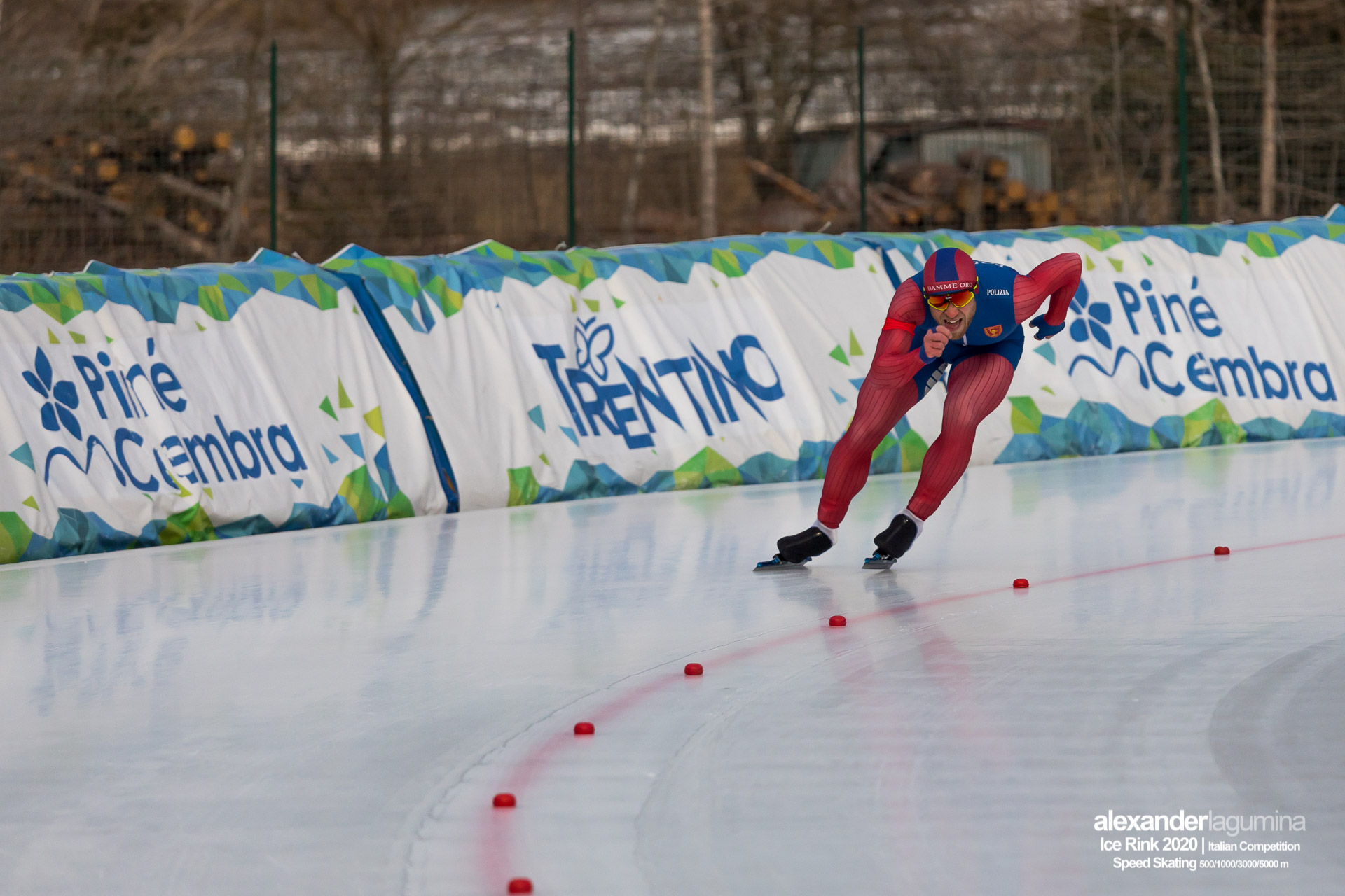David Bosa Speed Skating Pattinaggio di Velocità Ice Rink Baselga di Pinè