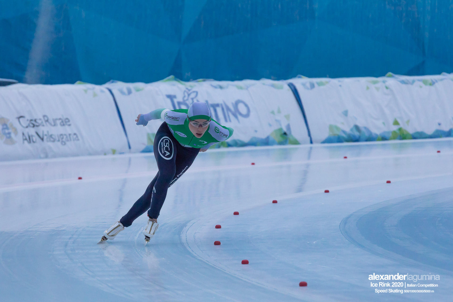 Linda Rossi Speed Skating Pattinaggio di Velocità Ice Rink Baselga di Pinè