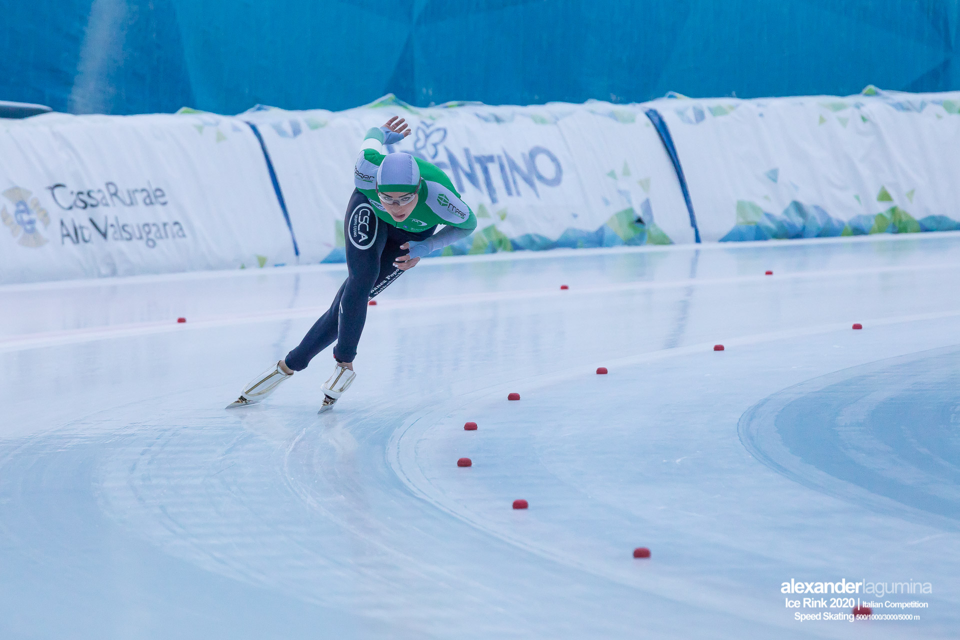 Linda Rossi Speed Skating Pattinaggio di Velocità Ice Rink Baselga di Pinè